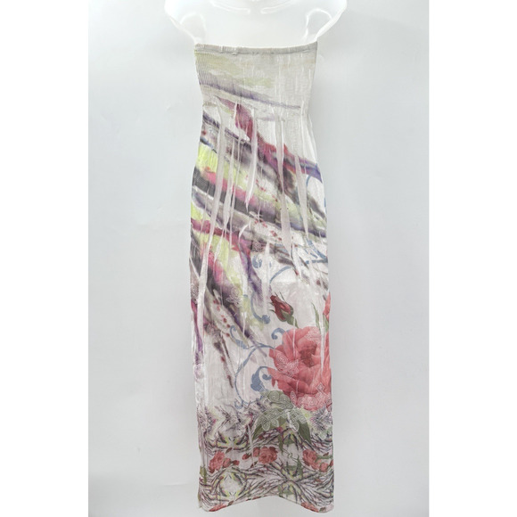 Lapis Anthropologie Smocked Strapless Floral Maxi Dress OS XS S M Multicolor - Picture 2 of 13